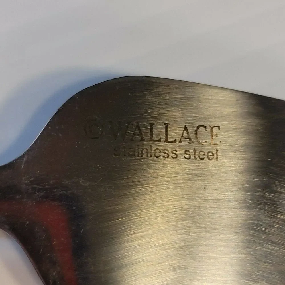 Wallace 3 Piece Vintage Christmas Cheese Knife Set